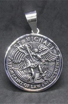 St Michael Round Pendant