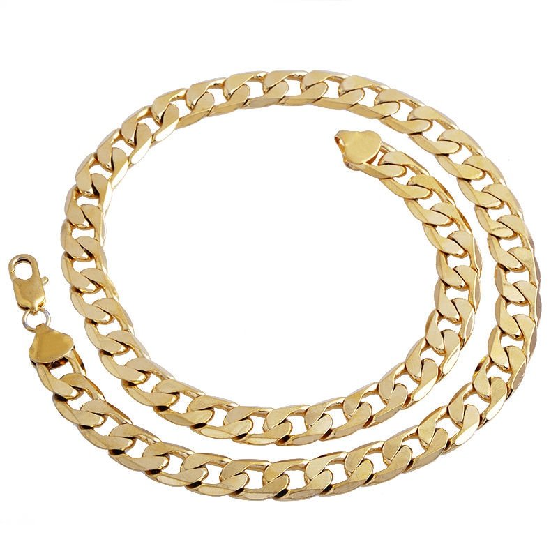 Men's Gold Twisted Chain Necklace » Hidden Lightning