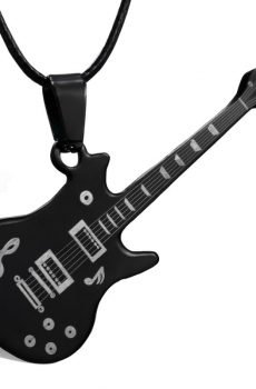 Men's Rock Guitar Pendant Necklace