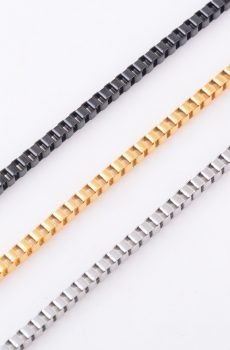 Men's Retro Style Thin Stainless Steel Chain Necklace