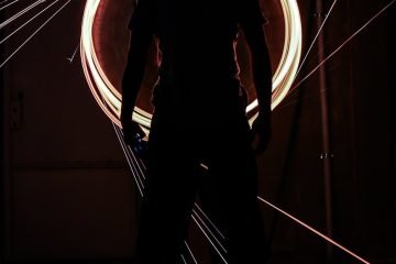 time lapse photo of poi dancer